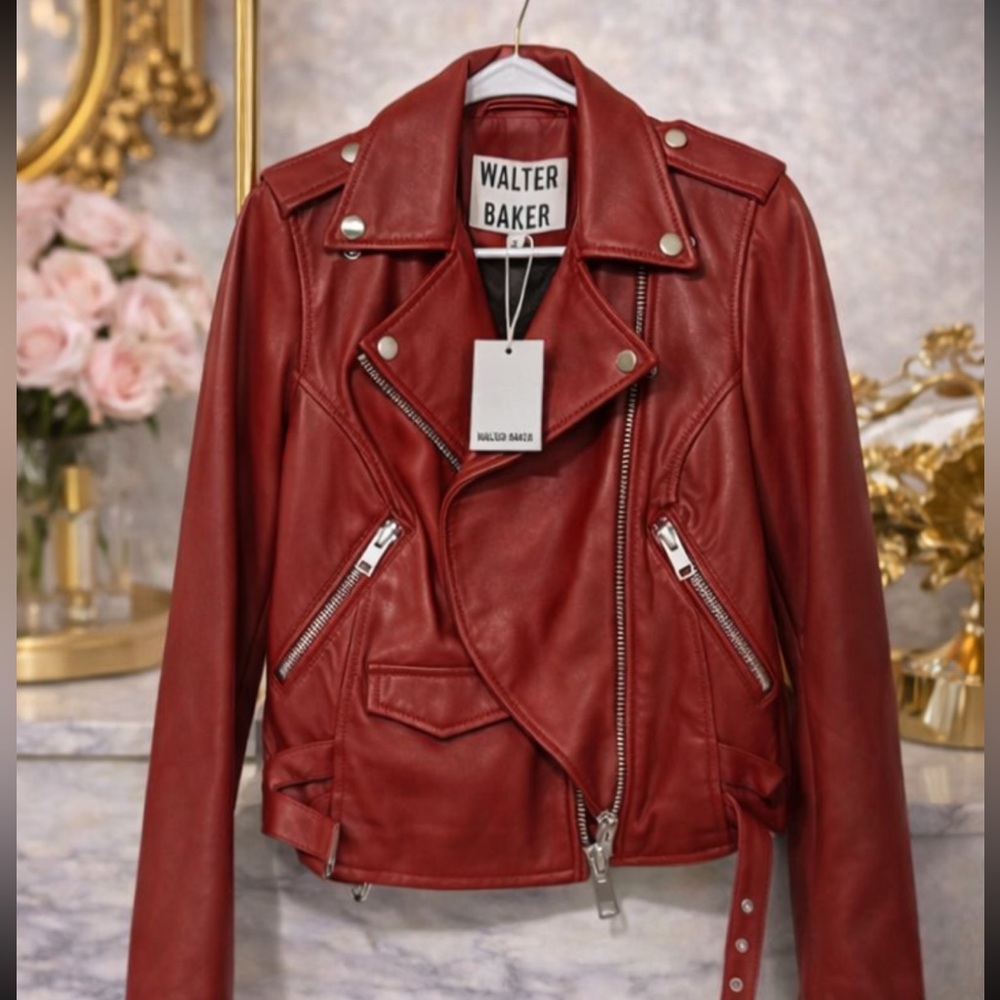 Walter Baker Bold Red Leather Jacket